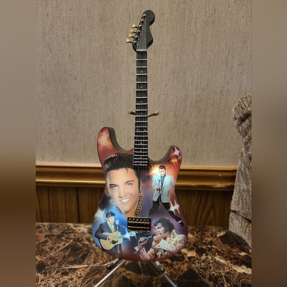 Elvis Presley "The King of Rock and Roll"- Bradford Exchange Decorative Guitar